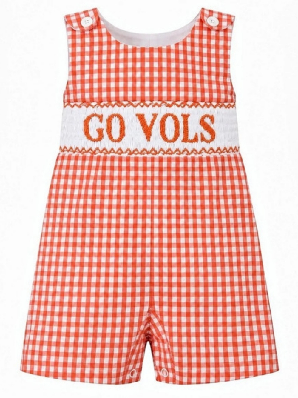 Southern Smocked Sleeveless Tennessee Vols Infant Romper Baby Size 12 Months